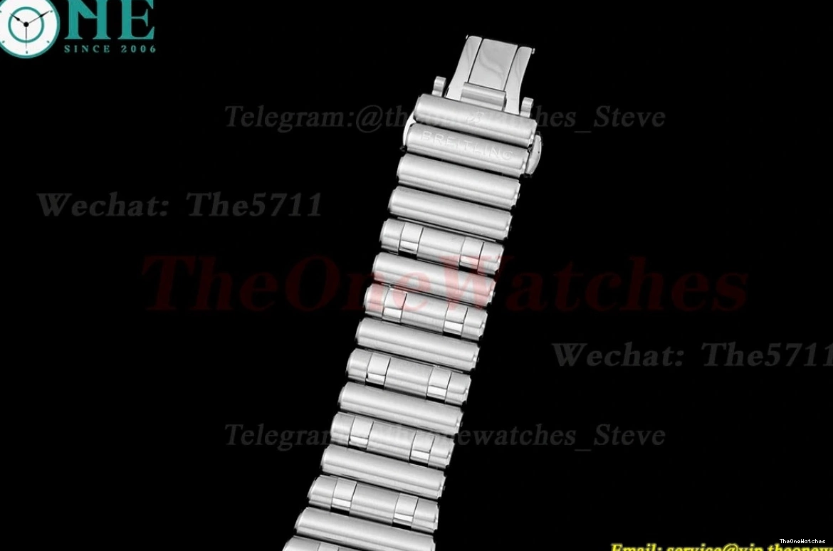 SS Stk 42MM SS Chronomat A7750 TF Green B01 0129